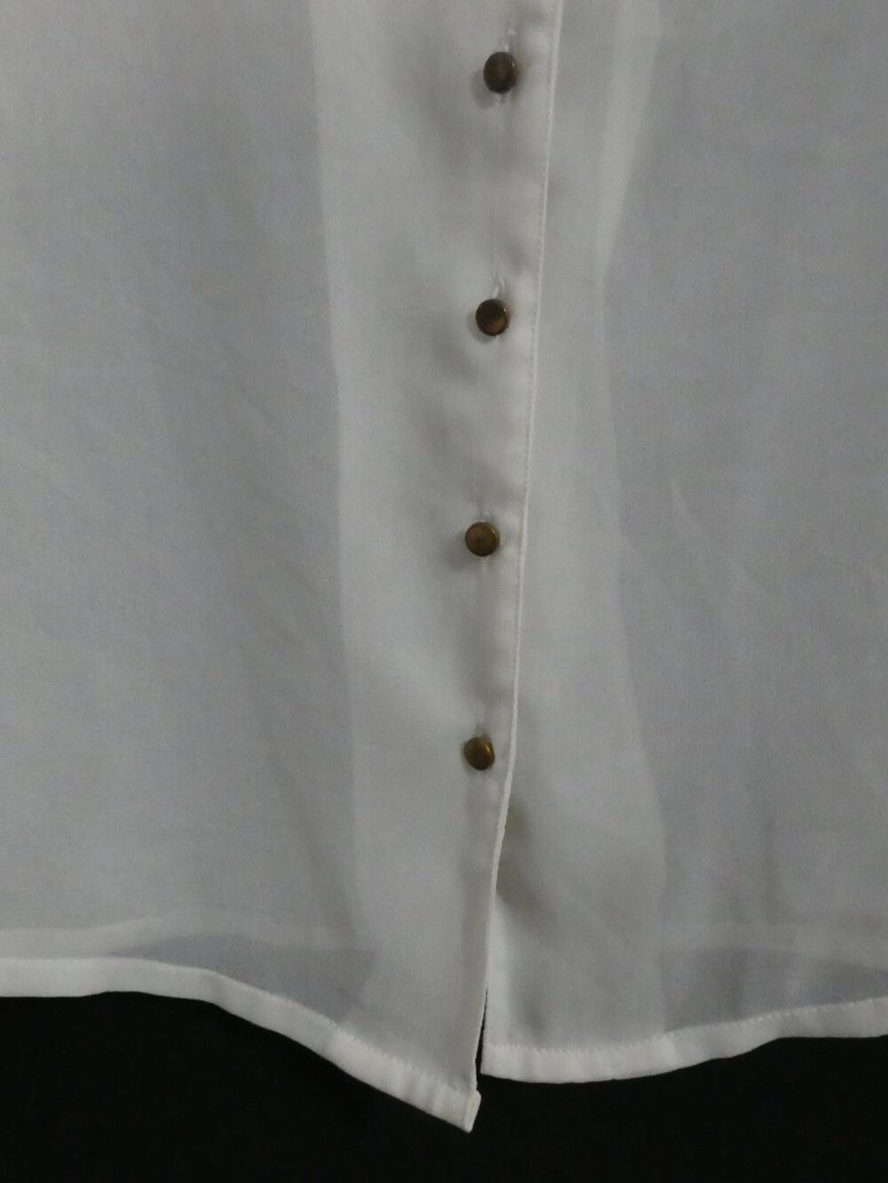 AND Sheer White Sleeveless Button Down Blouse - Size 8 - Picture 9 of 16